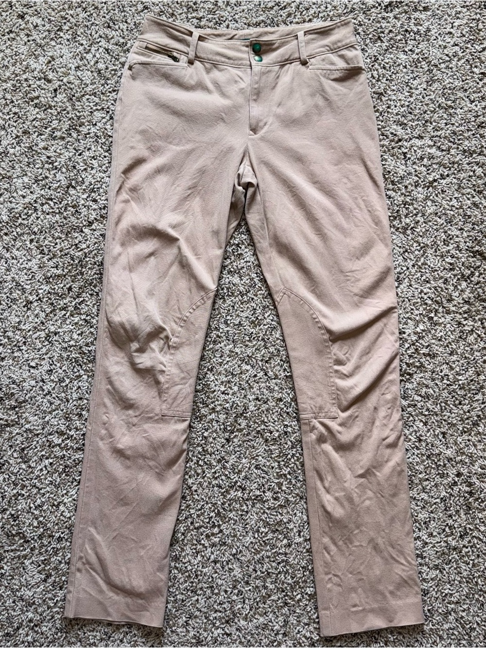 Lauren Ralph Lauren Tan Equestrian Knee Patch Skinny Pants Size 2 Stretch